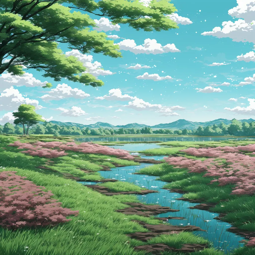 anime field lake 3