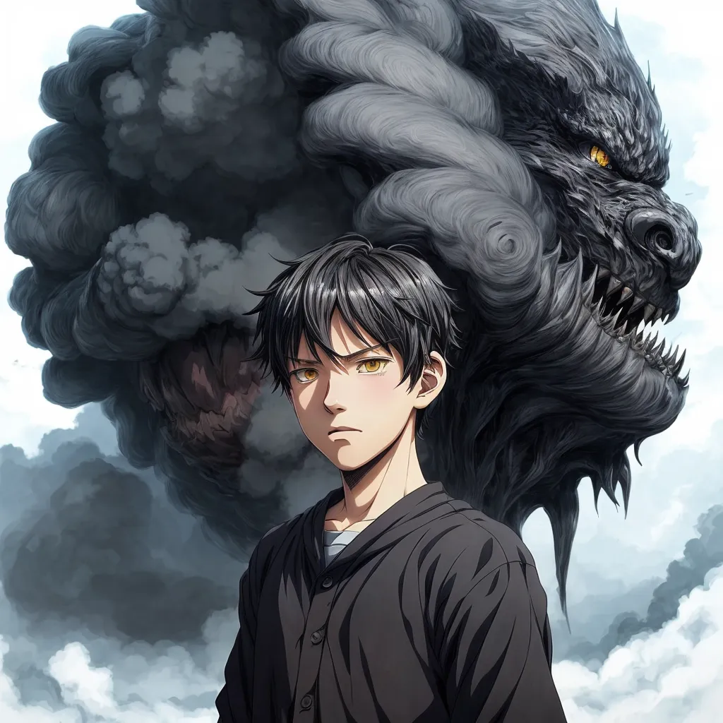 black monster cloud with boy 2