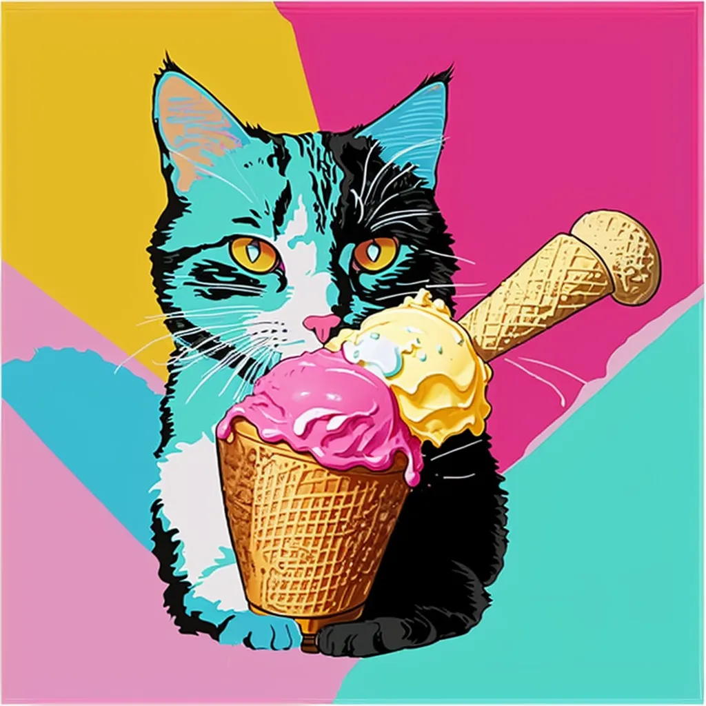 cat with icecream 1